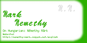 mark nemethy business card